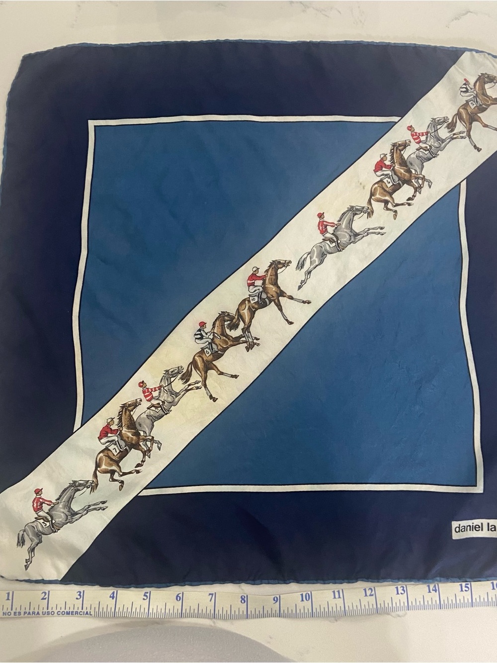 DANIEL LA FORET Vintage Scarf Handkercheif 18"x18"